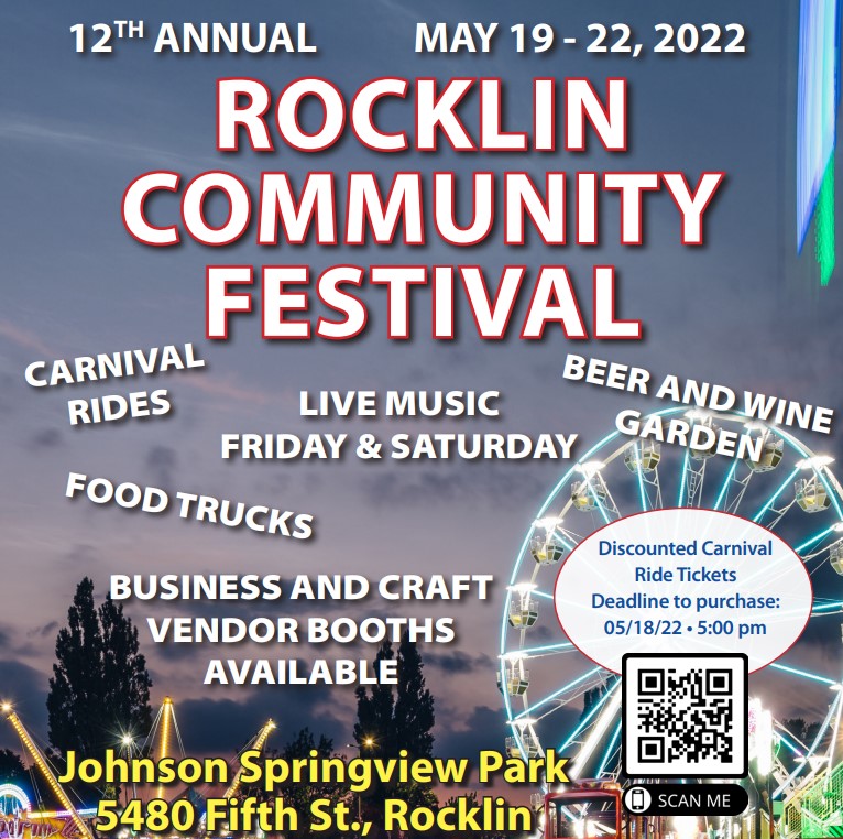 2022 Rocklin Community Festival Flyer details