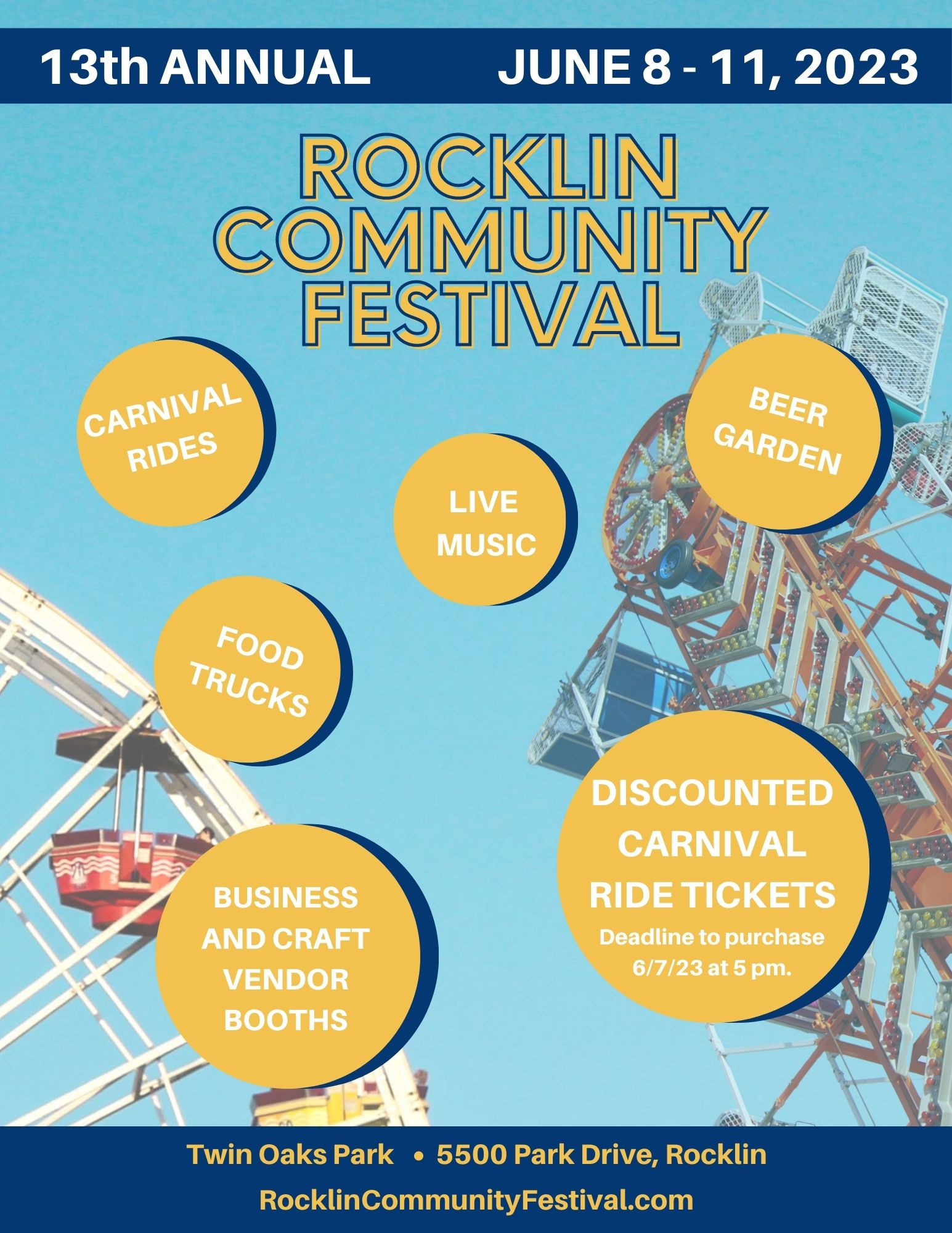 Rocklin Community Festival 2023 Returning June 8th11th Twin Oaks